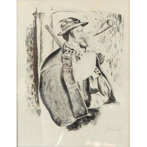 Sichulski Kazimierz (1879-1942)  „Hucuł grający na rogu”