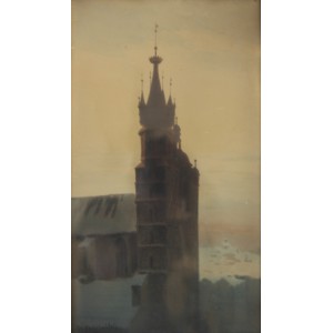 Fabijański Stanisław Ignacy Poraj (1865-1947) „Wieża kościoła Mariackiego w Warszawie”