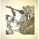 Piotr Kowal, "Tygrys", Litografia, 25x27 cm