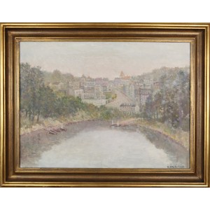 Mackiewicz Konstanty (1894-1985)  „Pejzaż z architekturą” 
